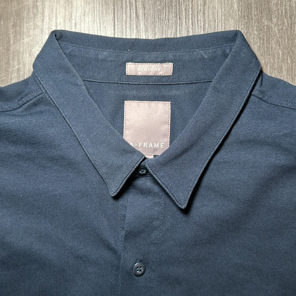 A-Frame Regular Soft Knit Long Sleeve Button Down - Xl - Picture 5 of 5